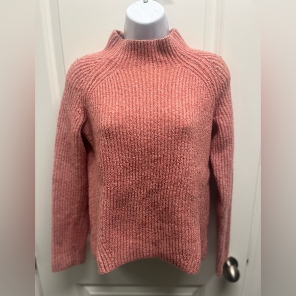 Madewell Sweaters - Madewell  Northfield Mock neck Sweater Heather Poinsetta Pink Size S H3339